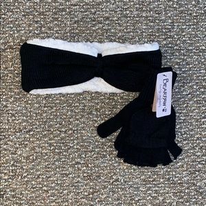 Bear paw winter headband and gloves!